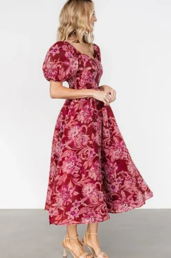Baltic Born Samara Midi Dress | Rust + Pink