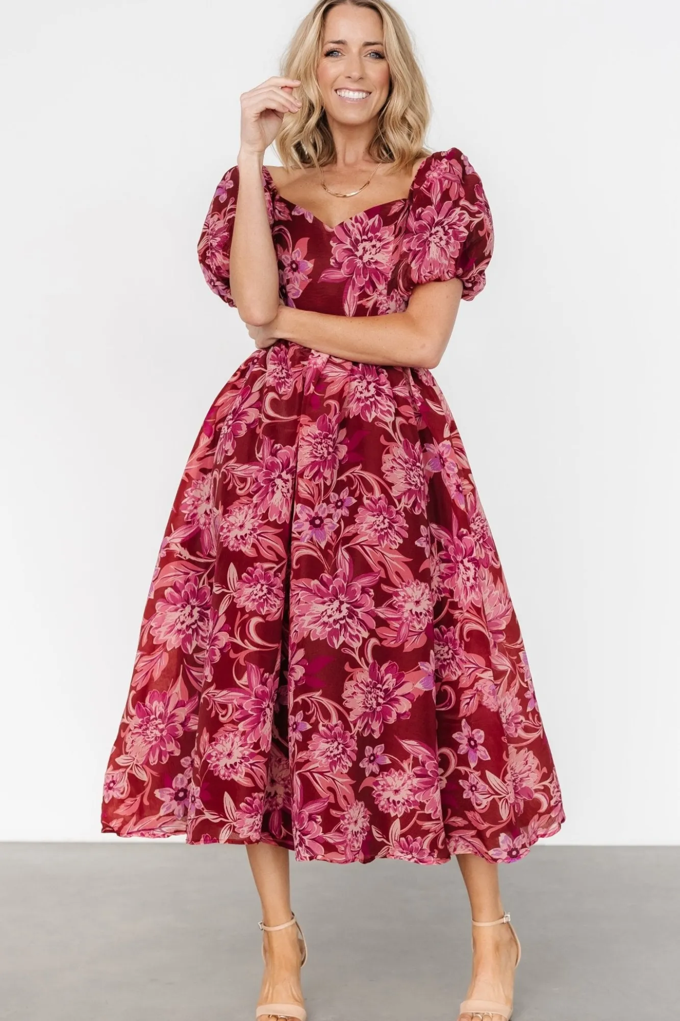 Baltic Born Samara Midi Dress | Rust + Pink