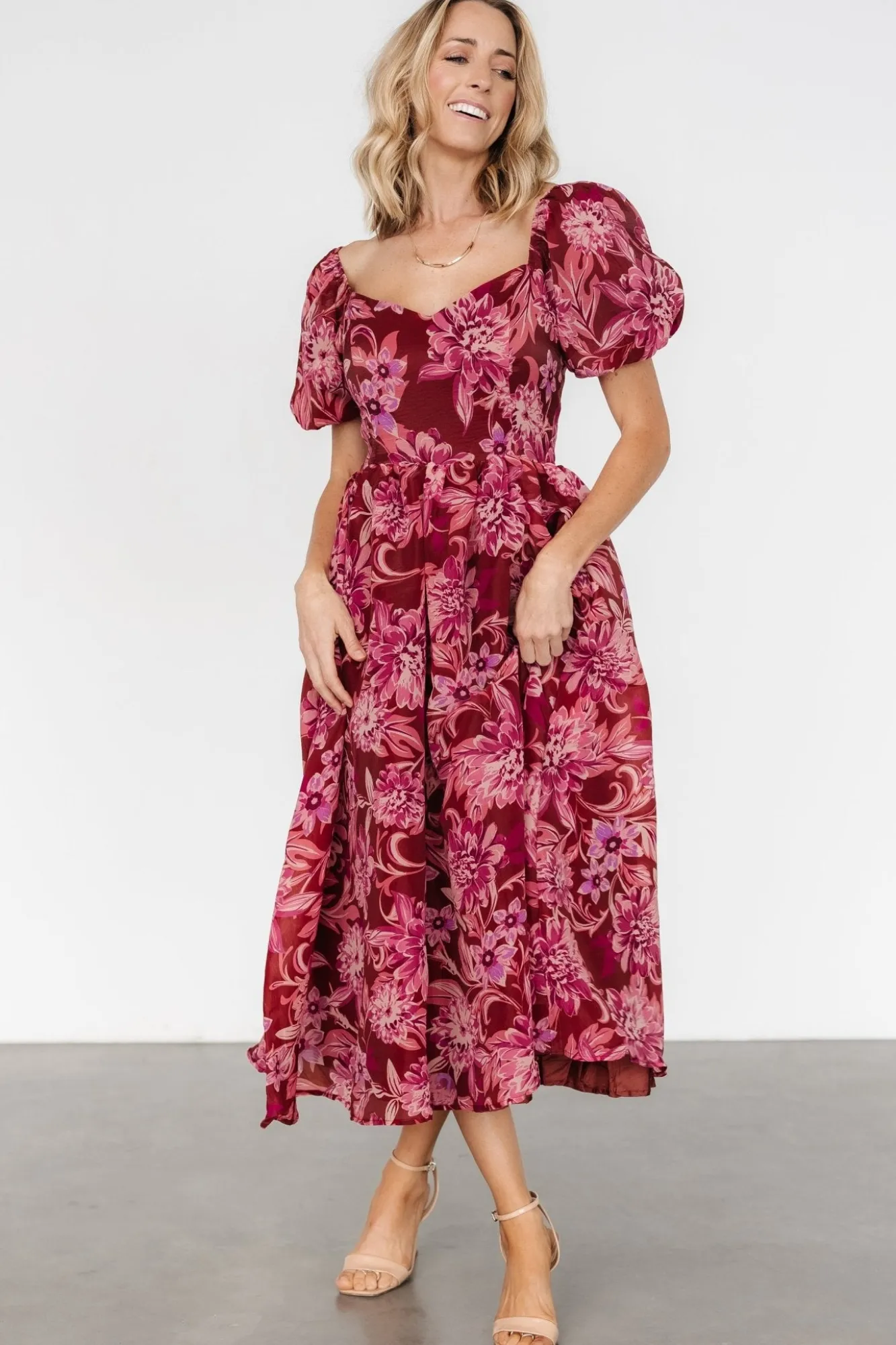 Baltic Born Samara Midi Dress | Rust + Pink