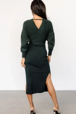 Baltic Born Sammi Faux Wrap Dress | Deep Pine
