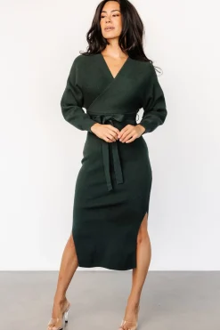 Baltic Born Sammi Faux Wrap Dress | Deep Pine