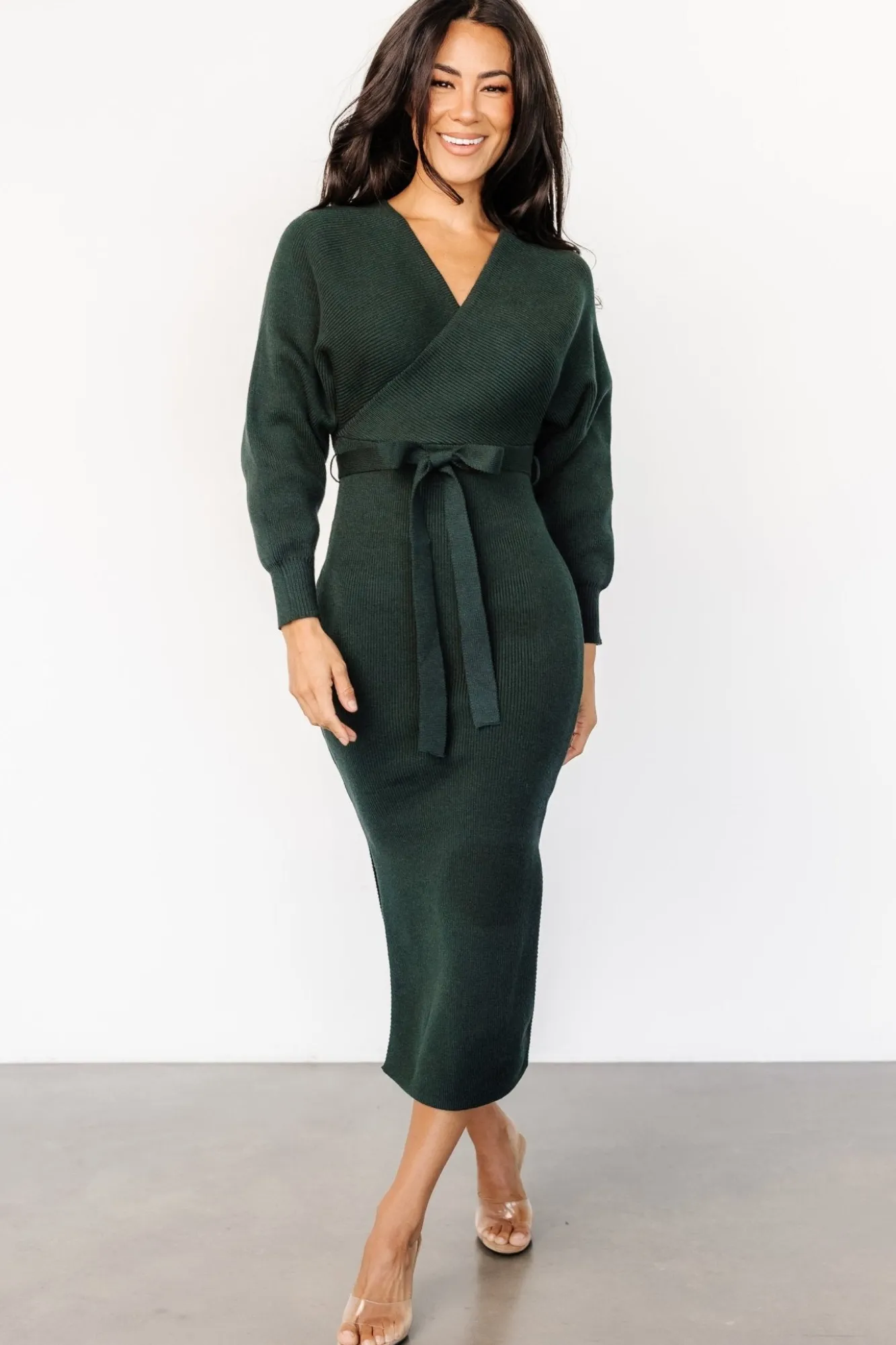Baltic Born Sammi Faux Wrap Dress | Deep Pine