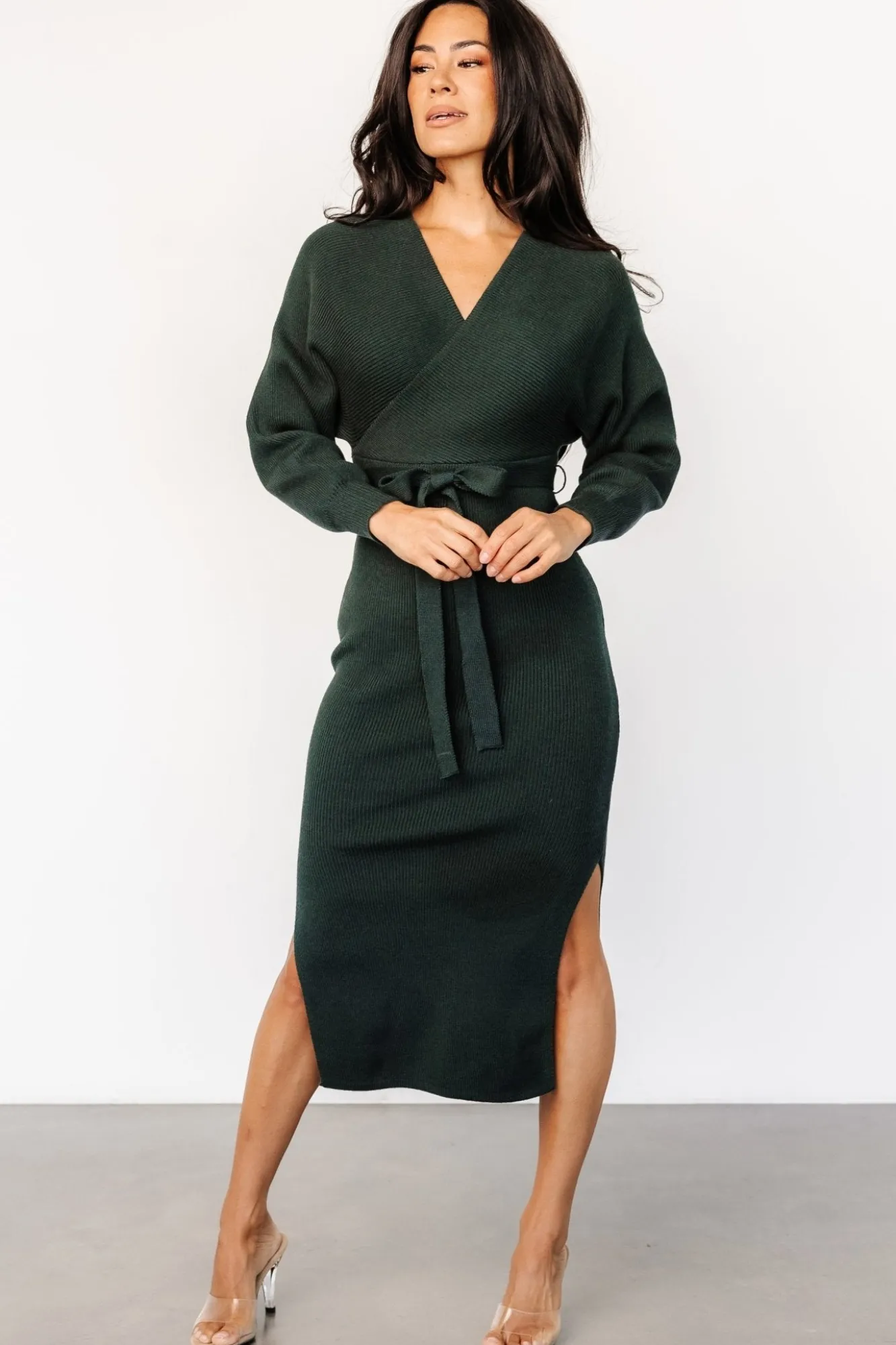 Baltic Born Sammi Faux Wrap Dress | Deep Pine