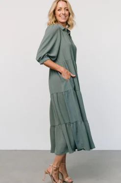 Baltic Born Sandy Button Tiered Dress |