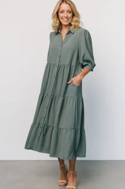Baltic Born Sandy Button Tiered Dress |