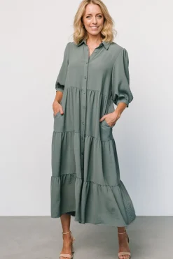 Baltic Born Sandy Button Tiered Dress |