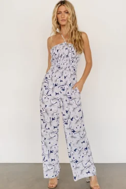 Baltic Born Santa Ana Halter Jumpsuit | Navy + White