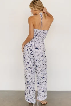 Baltic Born Santa Ana Halter Jumpsuit | Navy + White