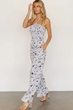 Baltic Born Santa Ana Halter Jumpsuit | Navy + White