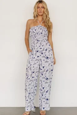 Baltic Born Santa Ana Halter Jumpsuit | Navy + White