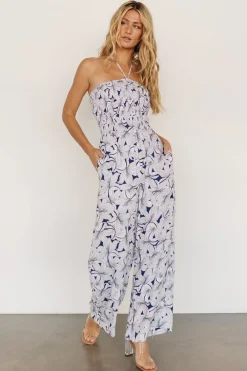 Baltic Born Santa Ana Halter Jumpsuit | Navy + White