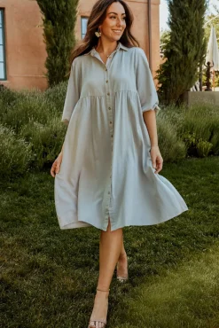 Baltic Born Sari Babydoll Dress | Light Denim