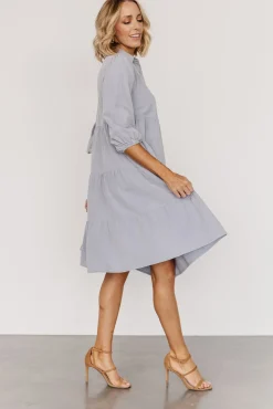 Baltic Born Sari Babydoll Dress | Light Denim