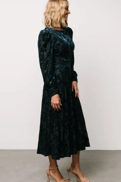 Baltic Born Savi Tie Back Dress | Deep Teal