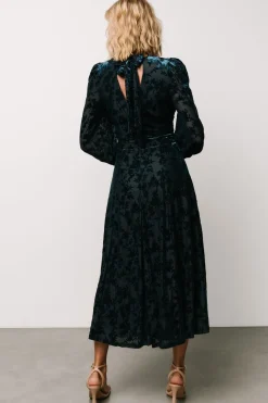 Baltic Born Savi Tie Back Dress | Deep Teal