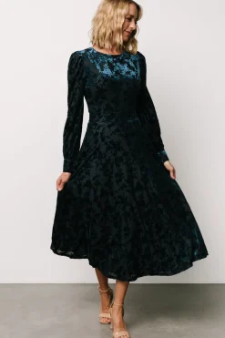 Baltic Born Savi Tie Back Dress | Deep Teal