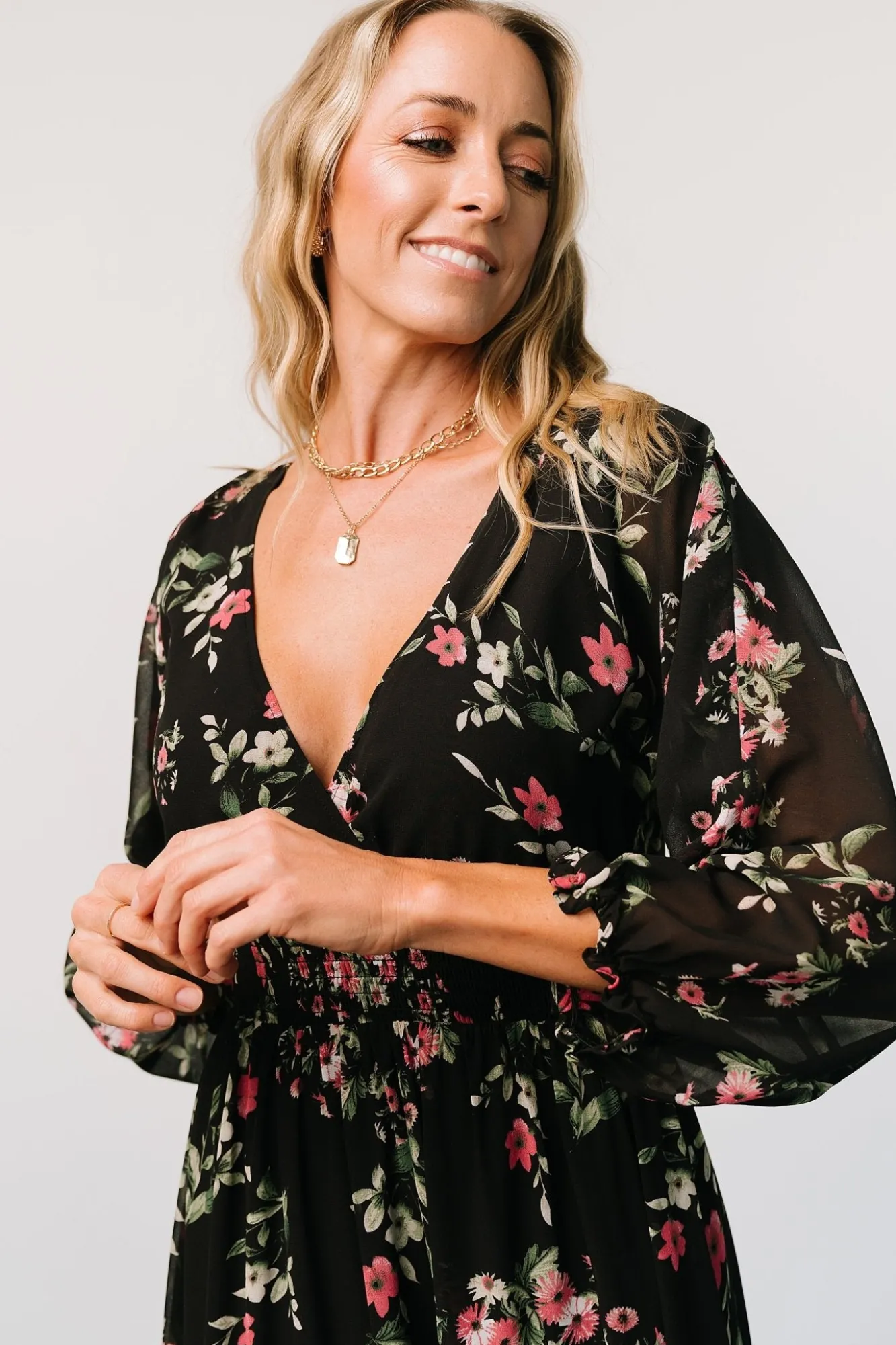 Baltic Born Sawyer Tiered Maxi Dress | Black + Berry