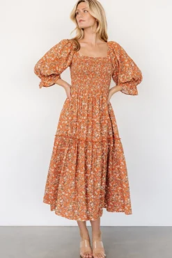 Baltic Born Sedona Smocked Dress | Light Rust
