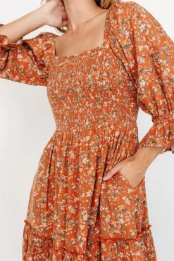 Baltic Born Sedona Smocked Dress | Light Rust