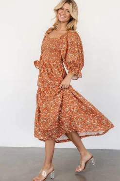 Baltic Born Sedona Smocked Dress | Light Rust