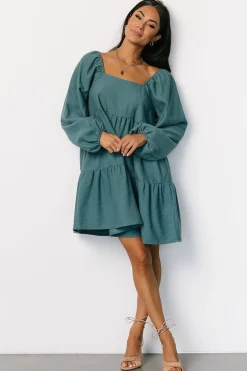 Baltic Born Selena Tiered Mini Dress | Vintage Teal
