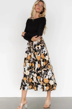 Baltic Born Selma Off Shoulder Dress | Black Multi