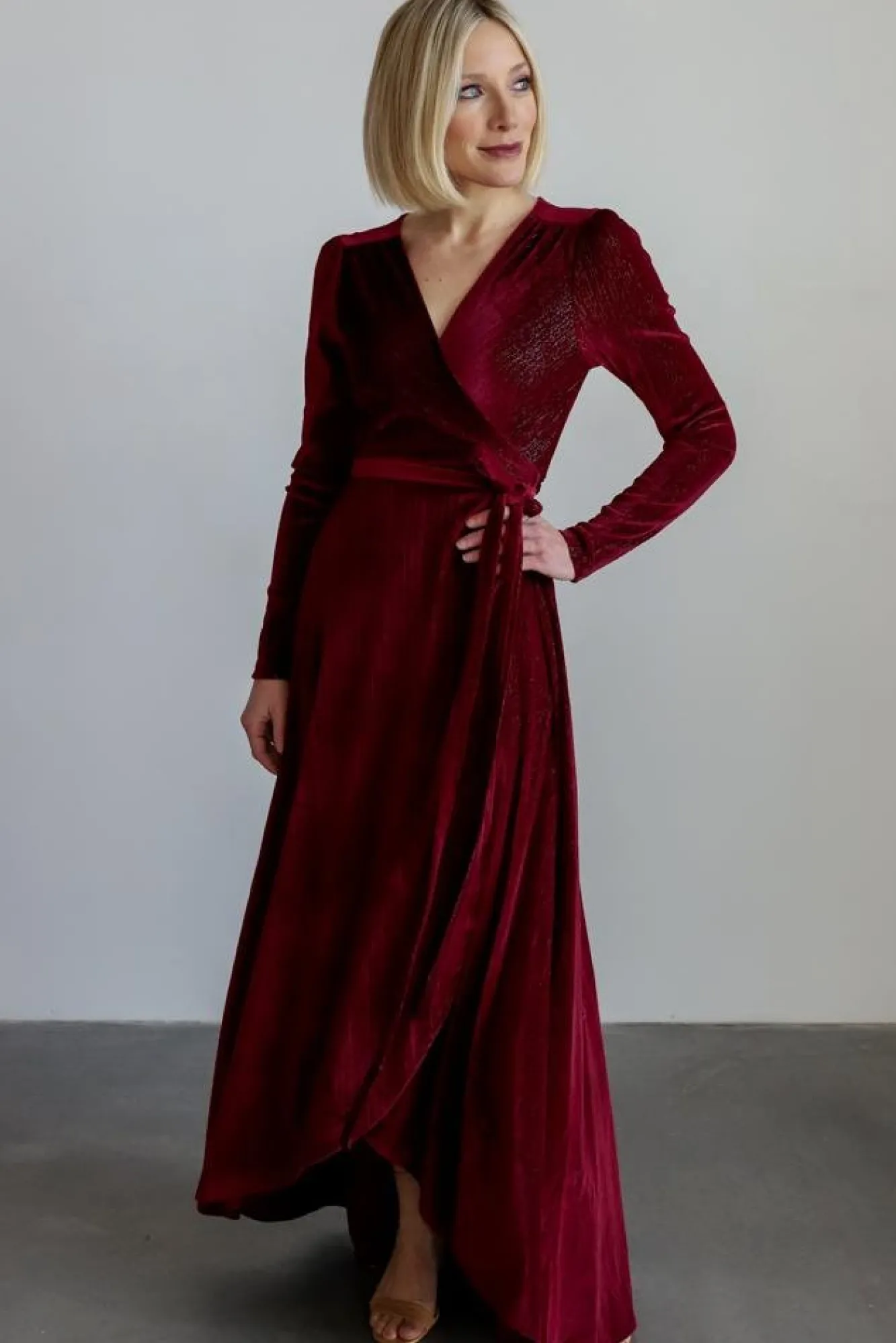 Baltic Born Serena Shimmer Velvet Wrap Dress |