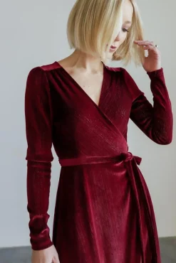 Baltic Born Serena Shimmer Velvet Wrap Dress |