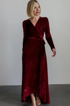 Baltic Born Serena Shimmer Velvet Wrap Dress |