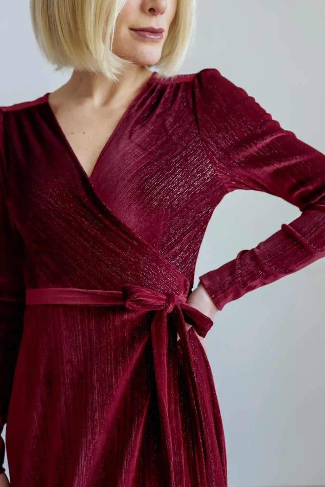 Baltic Born Serena Shimmer Velvet Wrap Dress |