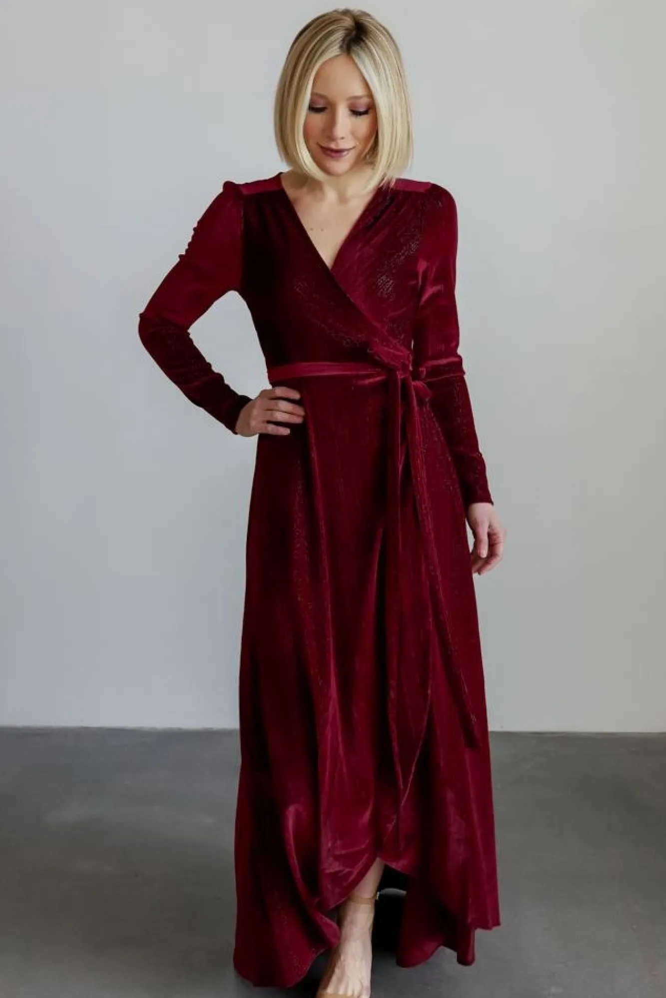 Baltic Born Serena Shimmer Velvet Wrap Dress |