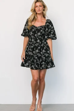 Baltic Born Serres Eyelet Mini Dress | Black + White