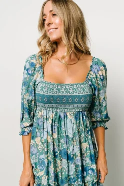 Baltic Born Shanna Tiered Dress | Emerald Multi