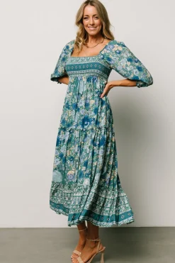 Baltic Born Shanna Tiered Dress | Emerald Multi