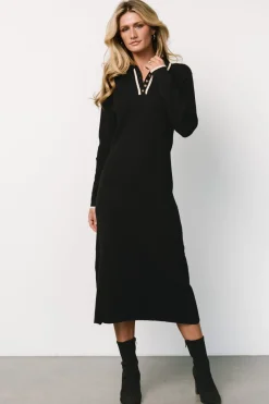 Baltic Born Shantel Polo Dress | Black + Cream