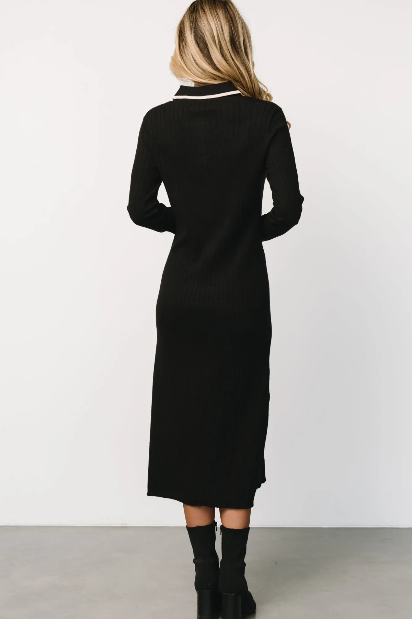 Baltic Born Shantel Polo Dress | Black + Cream