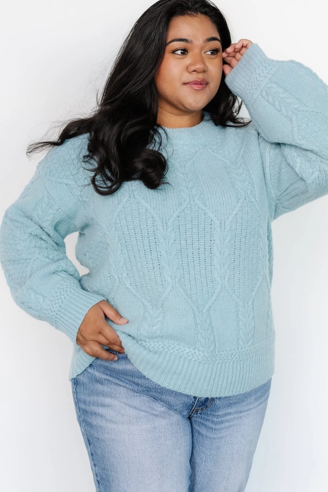 Baltic Born Sheffield Knit Sweater | Light Blue