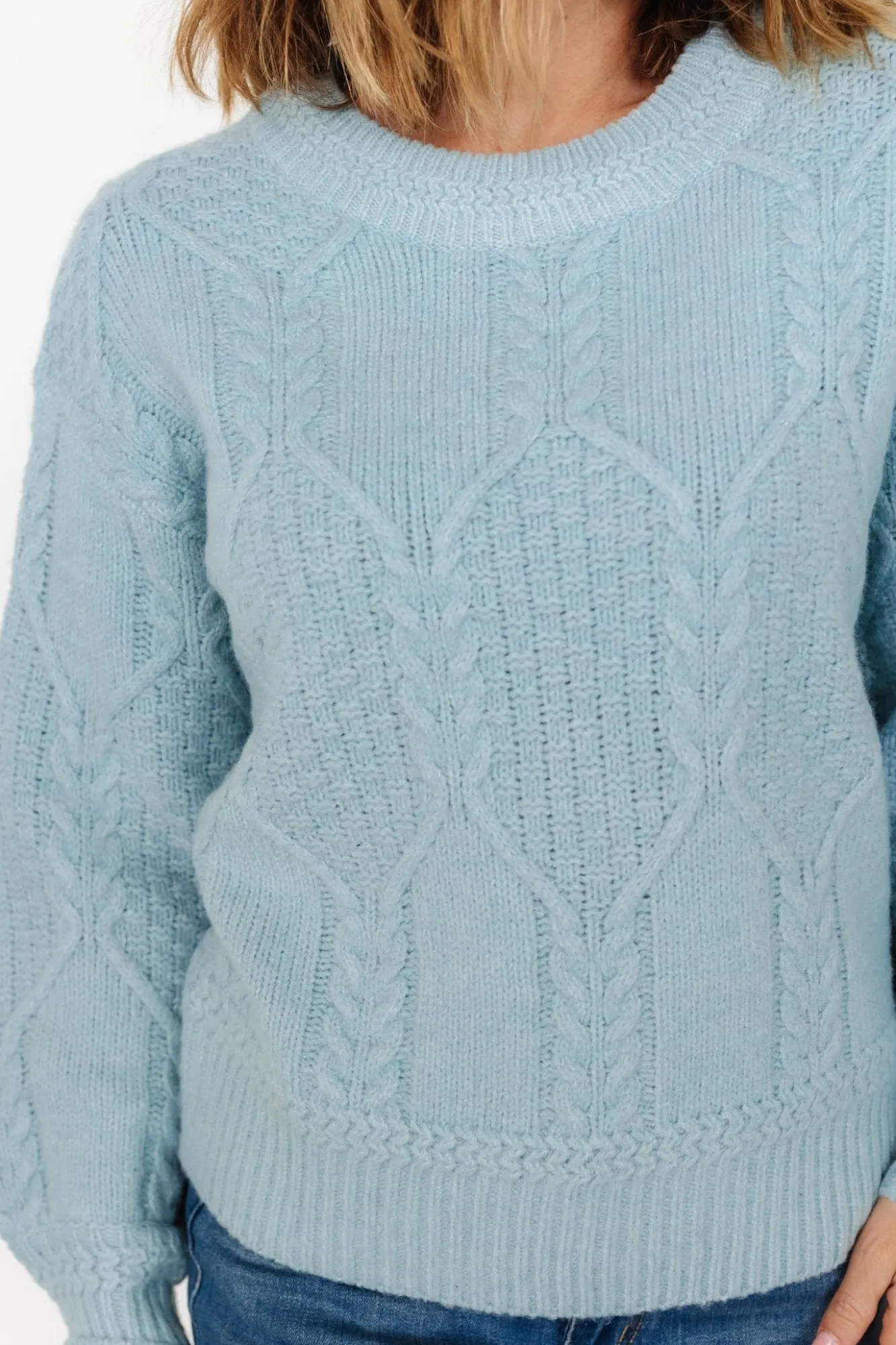 Baltic Born Sheffield Knit Sweater | Light Blue