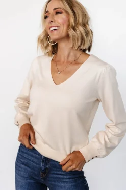 Baltic Born Sheila V Neck Sweater Top |