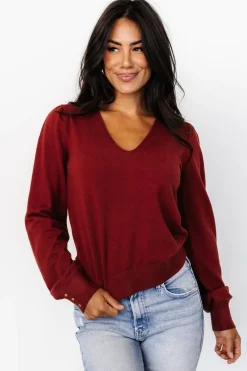 Baltic Born Sheila V Neck Sweater Top |