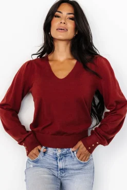 Baltic Born Sheila V Neck Sweater Top |