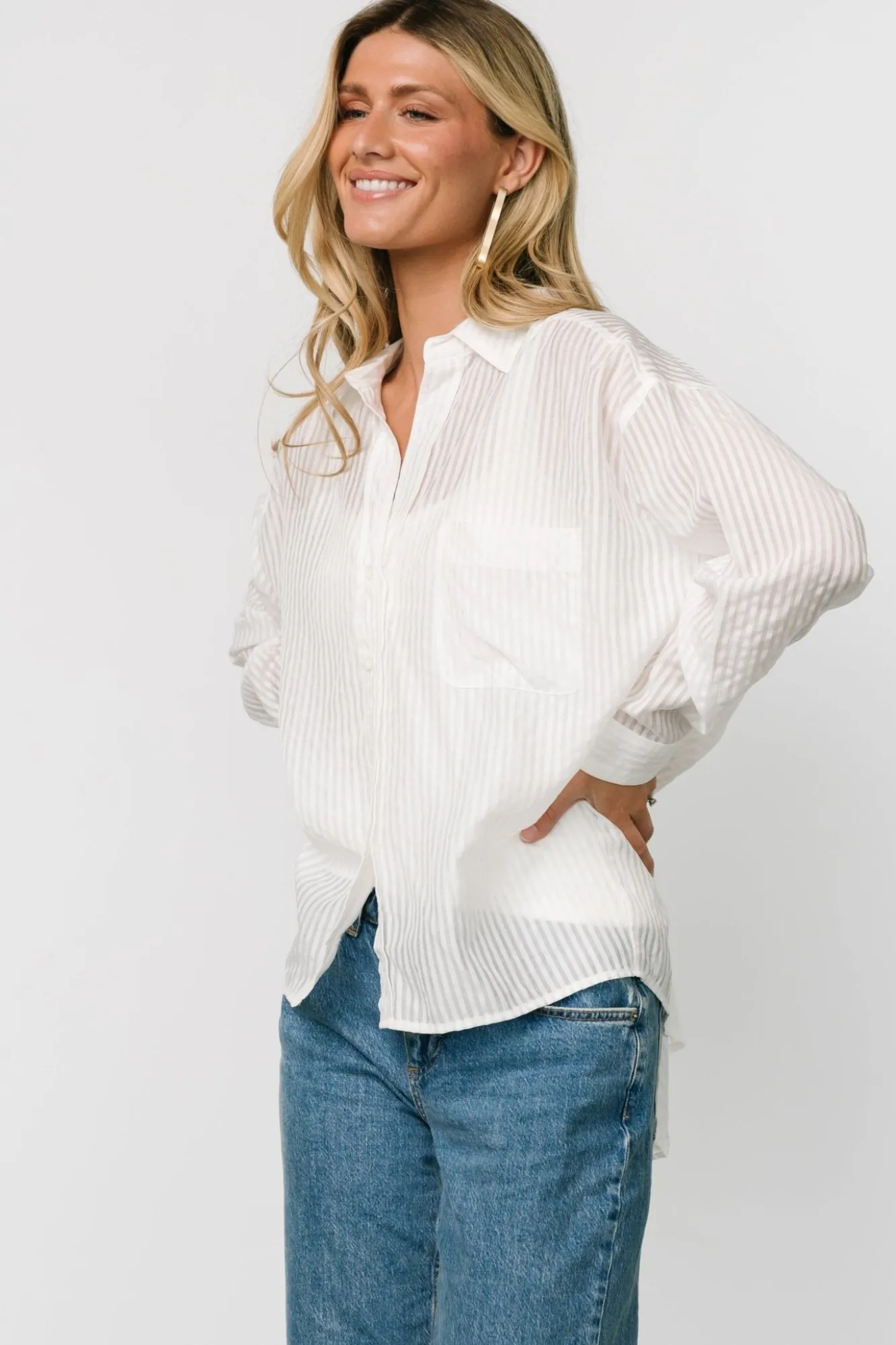 Baltic Born Sheldon Striped Oversized Top |