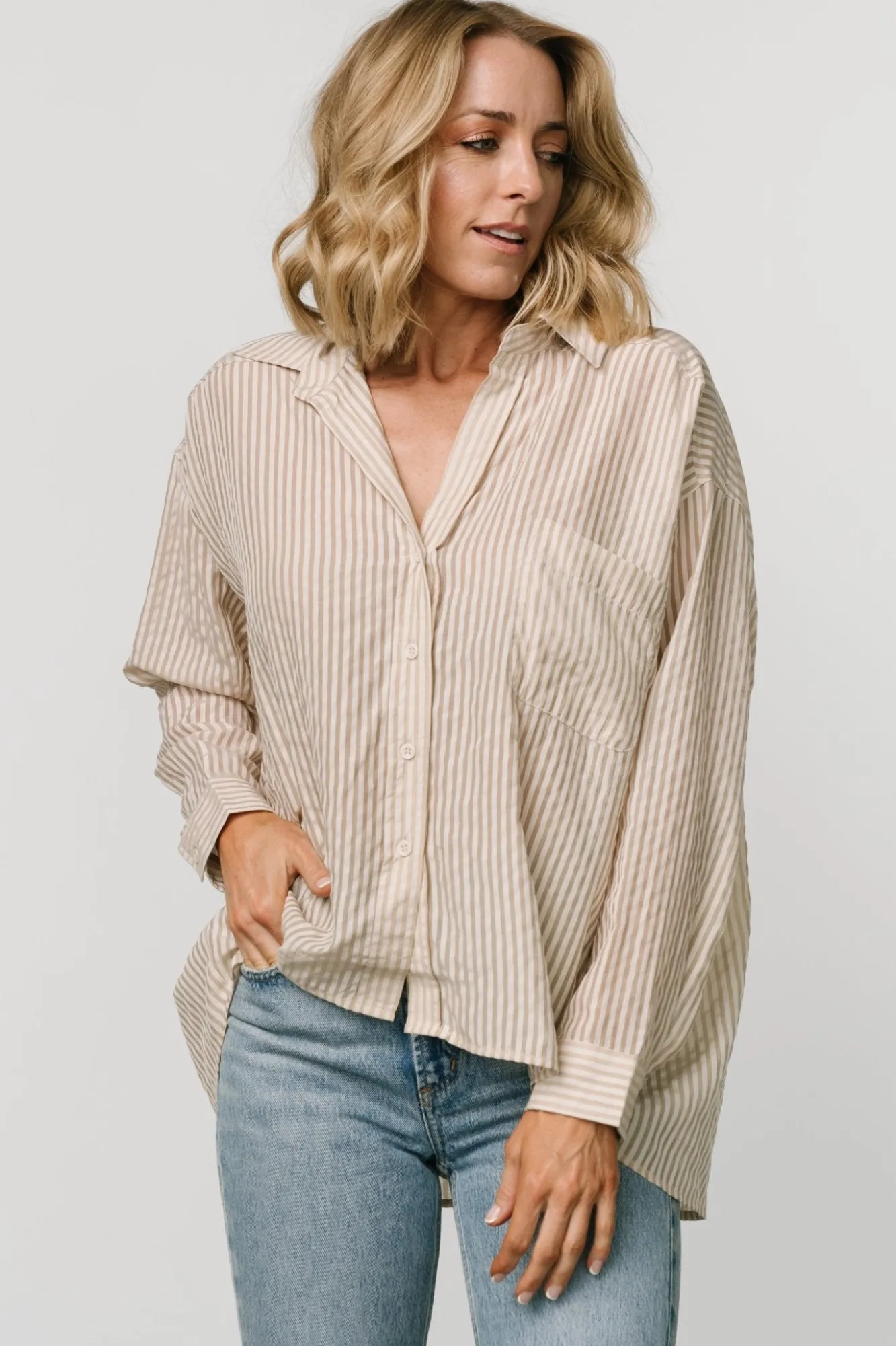 Baltic Born Sheldon Striped Oversized Top |
