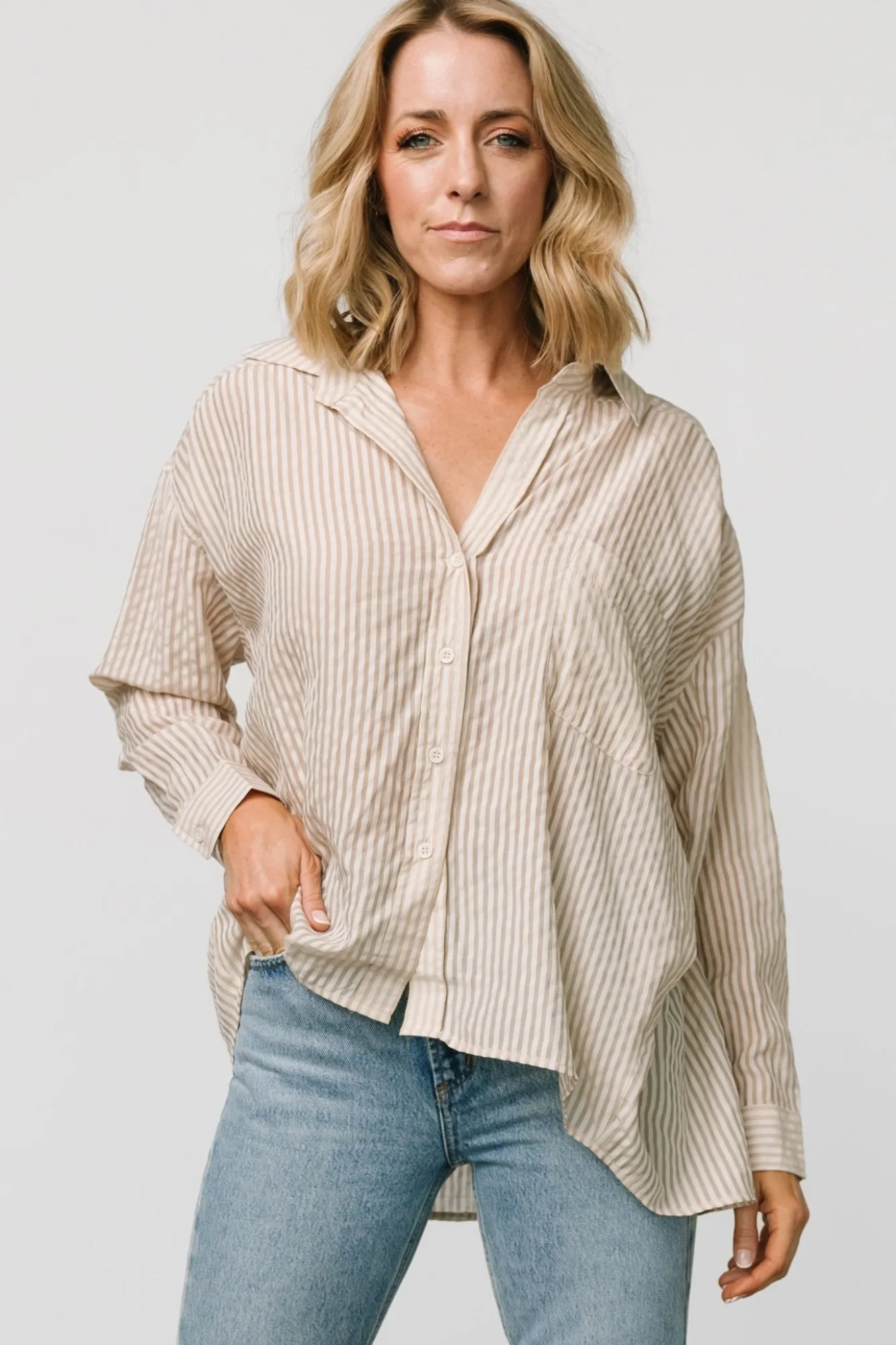 Baltic Born Sheldon Striped Oversized Top |