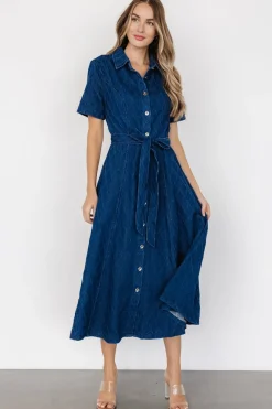 Baltic Born Sheryl Midi Dress | Denim Blue