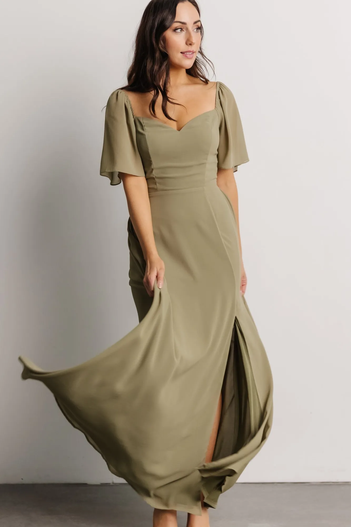 Baltic Born Sierra Sweetheart Maxi Dress | Dusty Olive