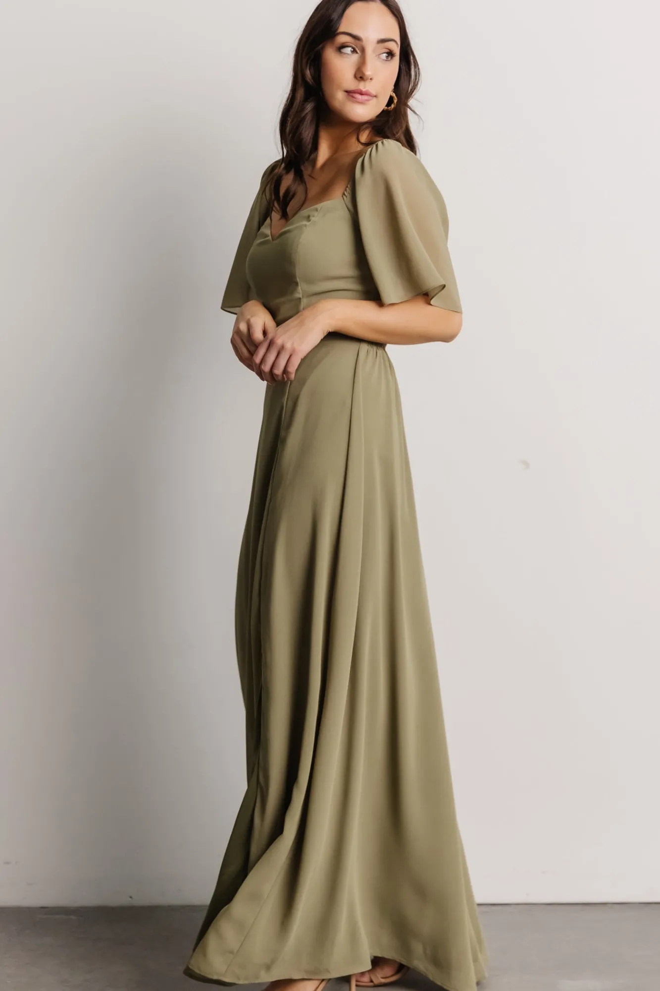 Baltic Born Sierra Sweetheart Maxi Dress | Dusty Olive