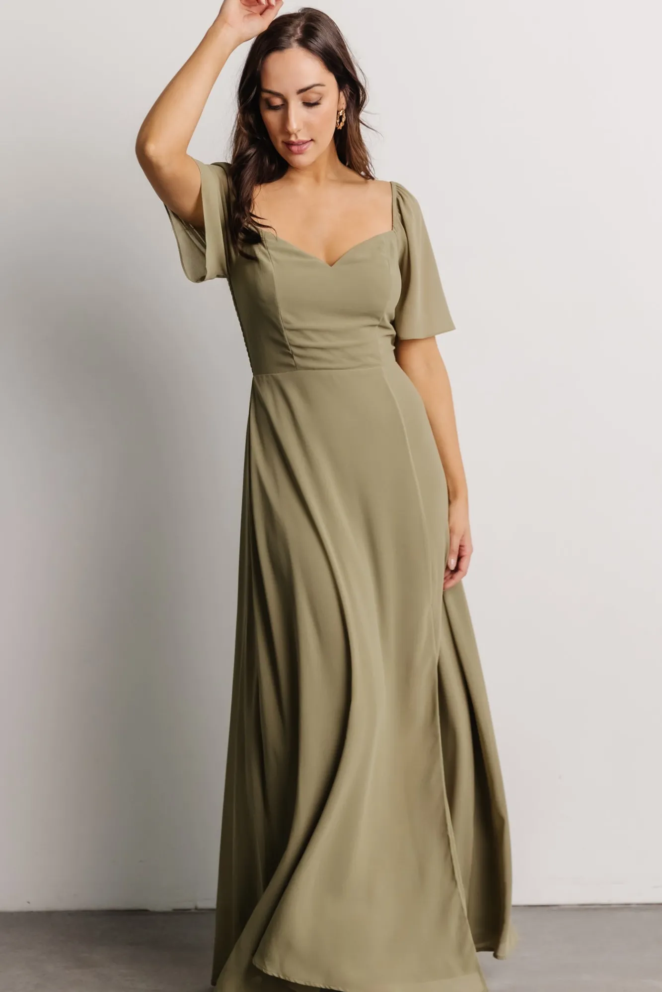 Baltic Born Sierra Sweetheart Maxi Dress | Dusty Olive