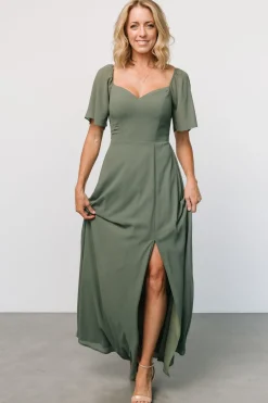 Baltic Born Sierra Sweetheart Maxi Dress | Dark Sage