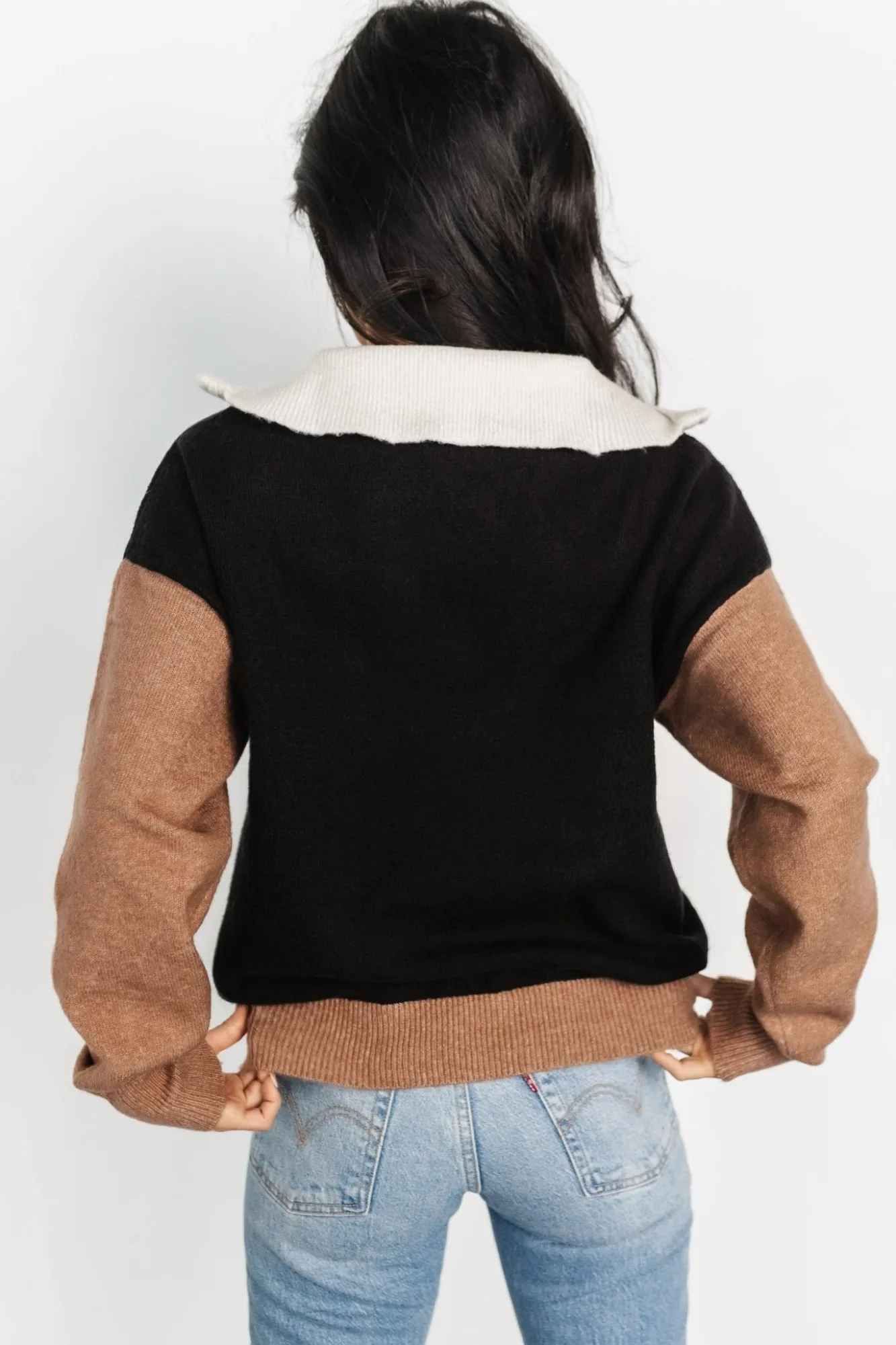 Baltic Born Sigrid Half-Zip Sweater | Black Multi
